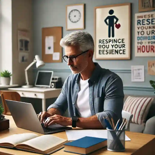 학습하는 모습의 남자2