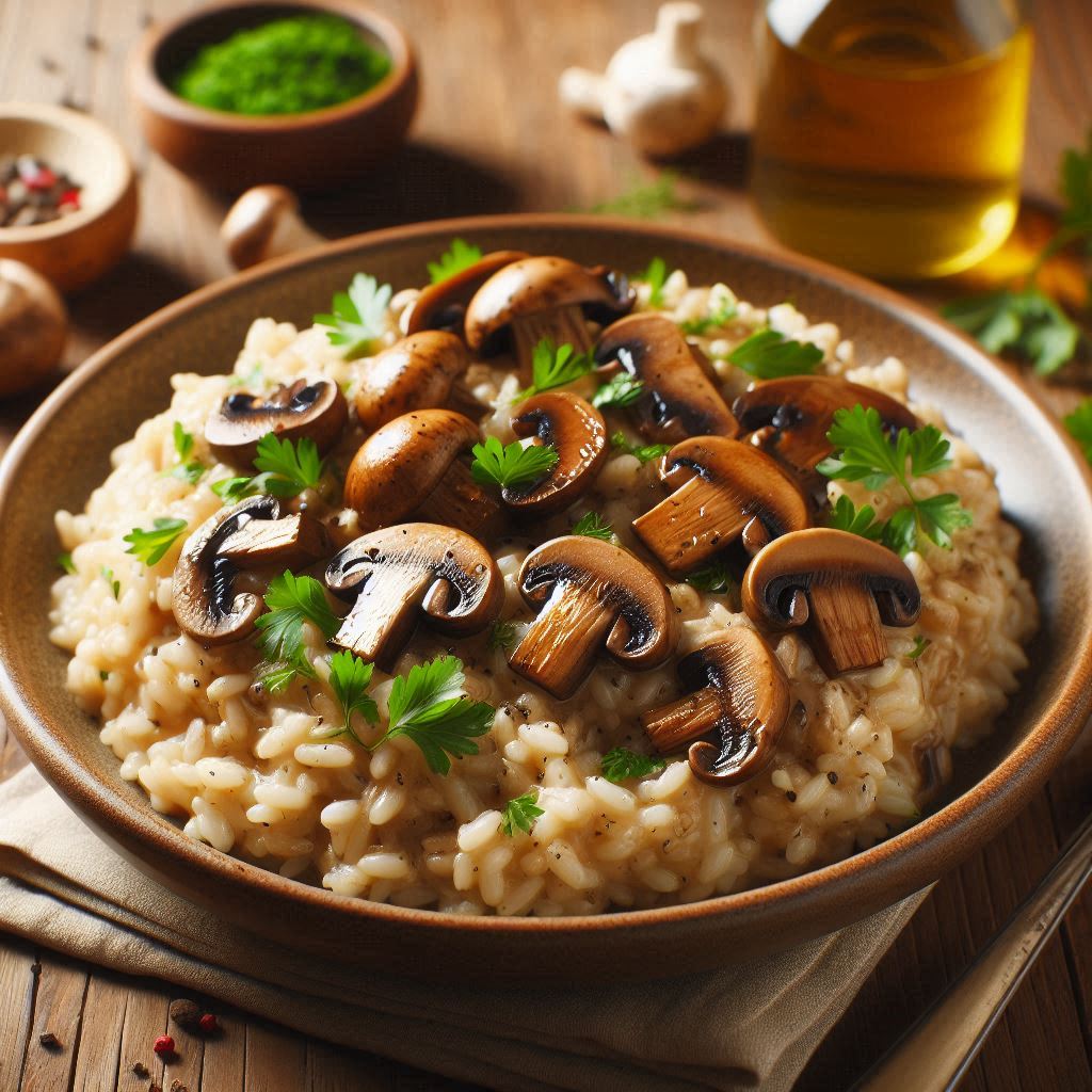 비건 버섯 리조또