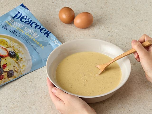 달걀 오트밀 팬케이크 만드는법 반죽