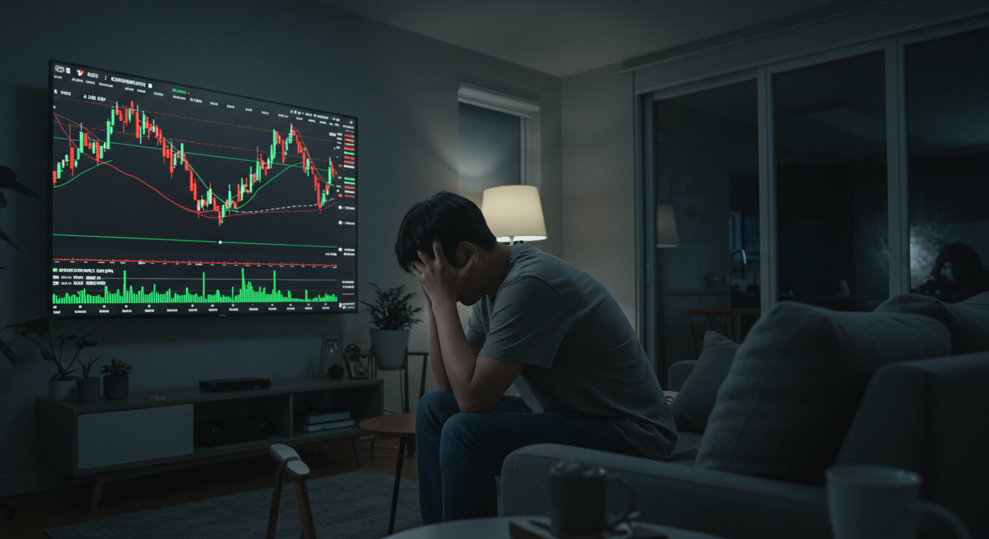 한국인 초보 투자자가 손실을 보고 고민하는 장면 1