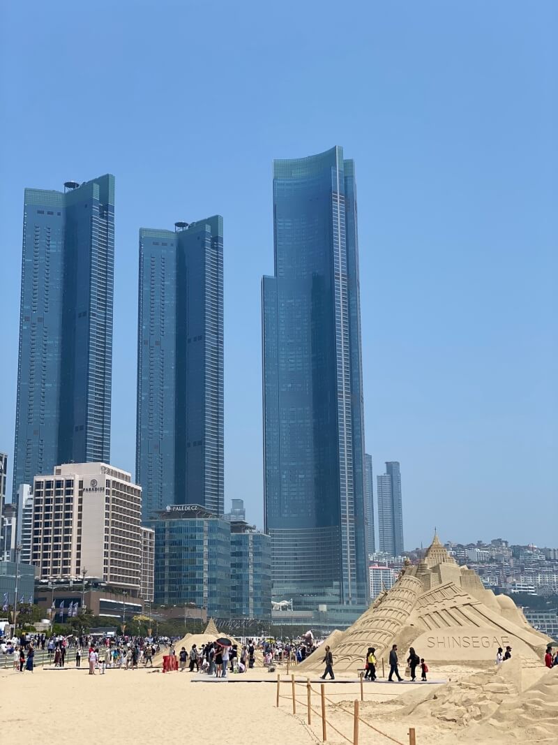 당일치기 여행 부산 해운대 모래축제 전경