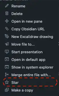 obsidian starred