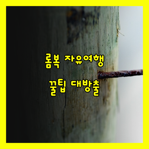 롬복 자유여행 필수 정보 수리아 롬복