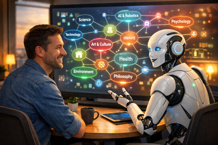 인간과 인공지능이 완벽한 맥락 공유를 통해 협업하는 초연결 시대의 풍경