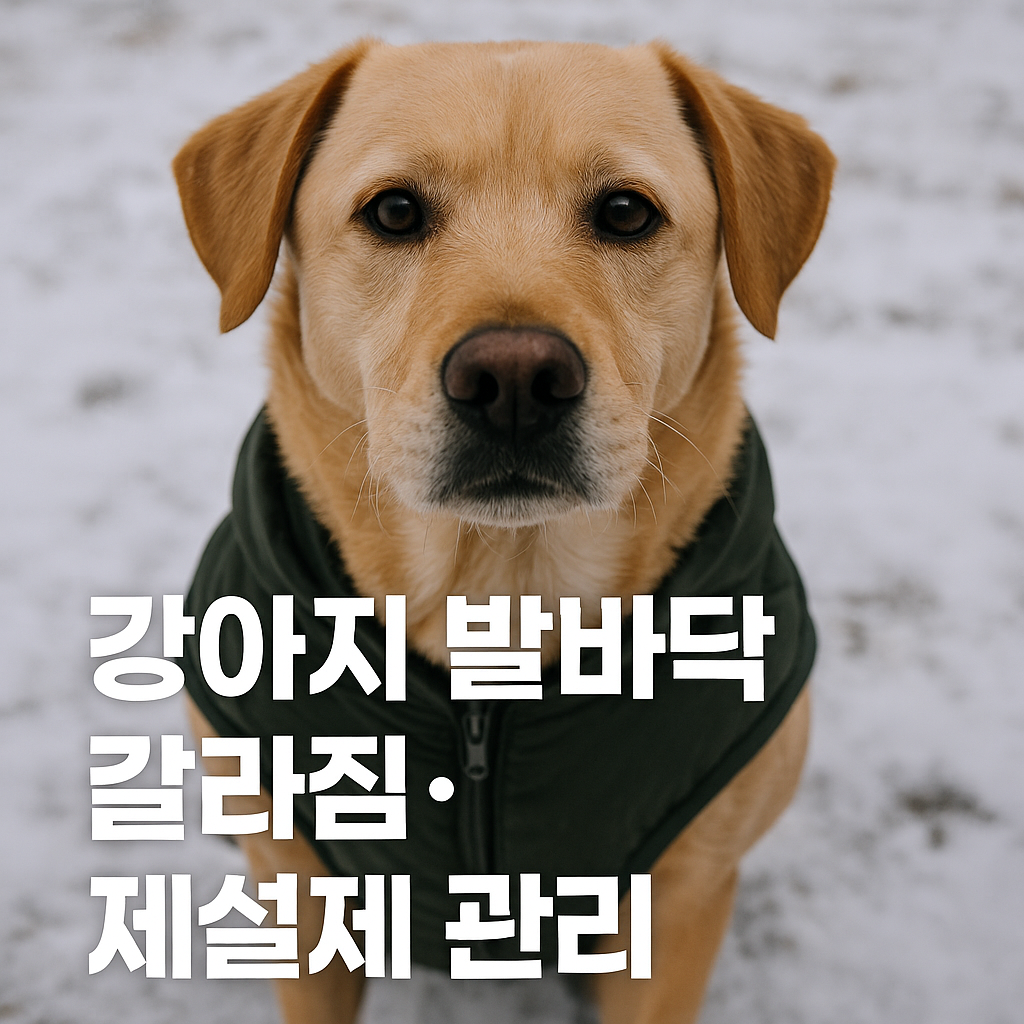 강아지 발바닥 갈라짐 제설제 관리
