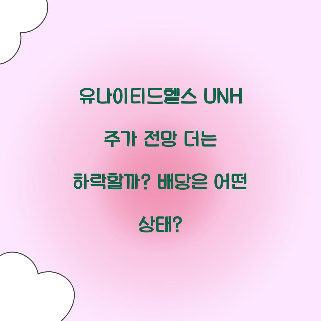 유나이티드헬스 UNH 주가 전망