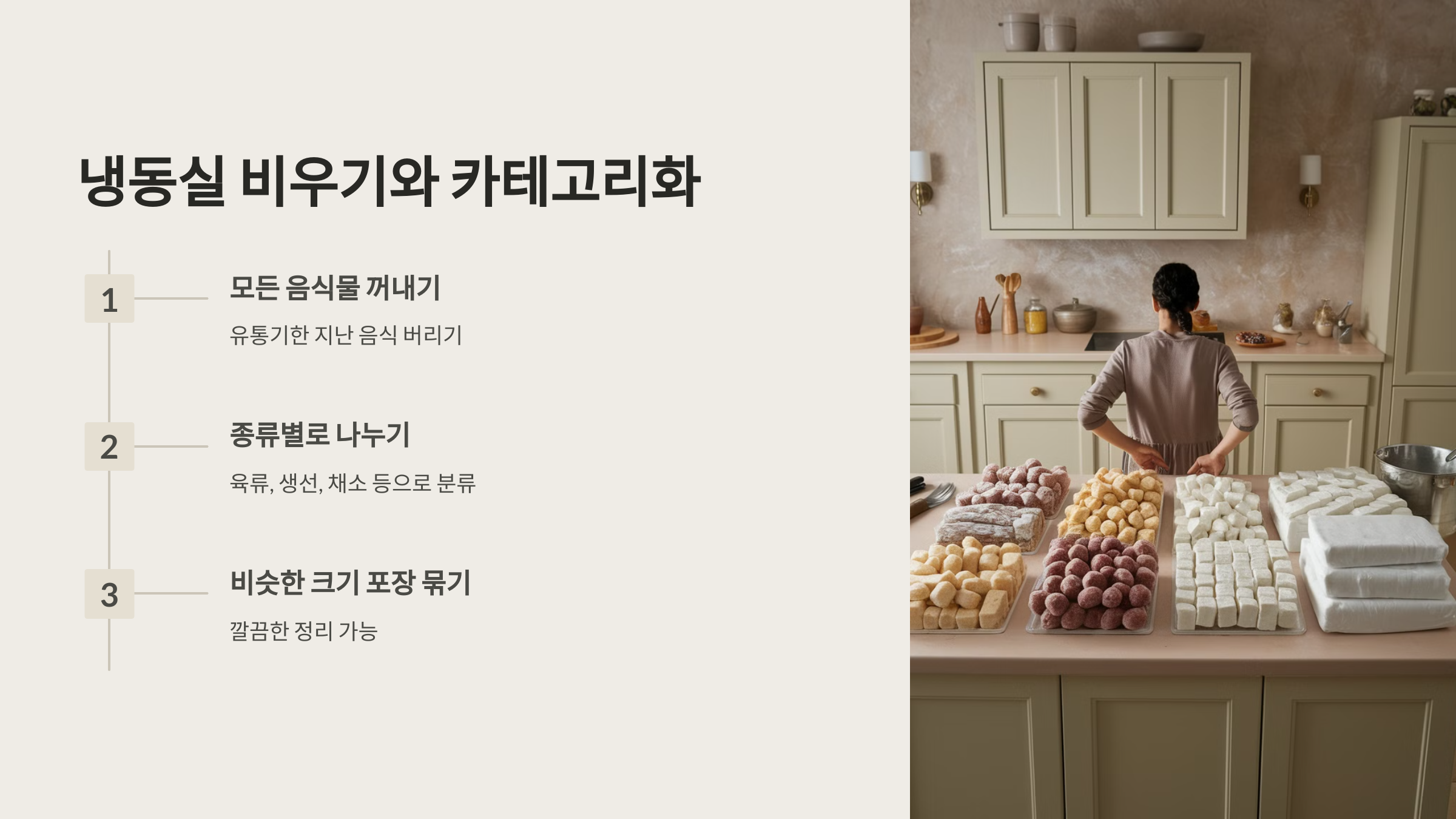 냉동실 비우기와 카테고리화