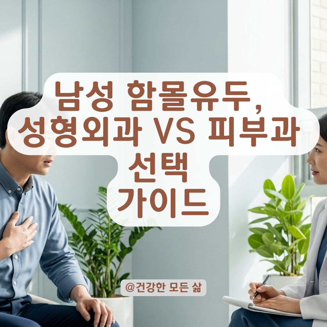 남성 함몰유두, 성형외과와 피부과 중 어디로 가야 할지 정리해봤습니다.