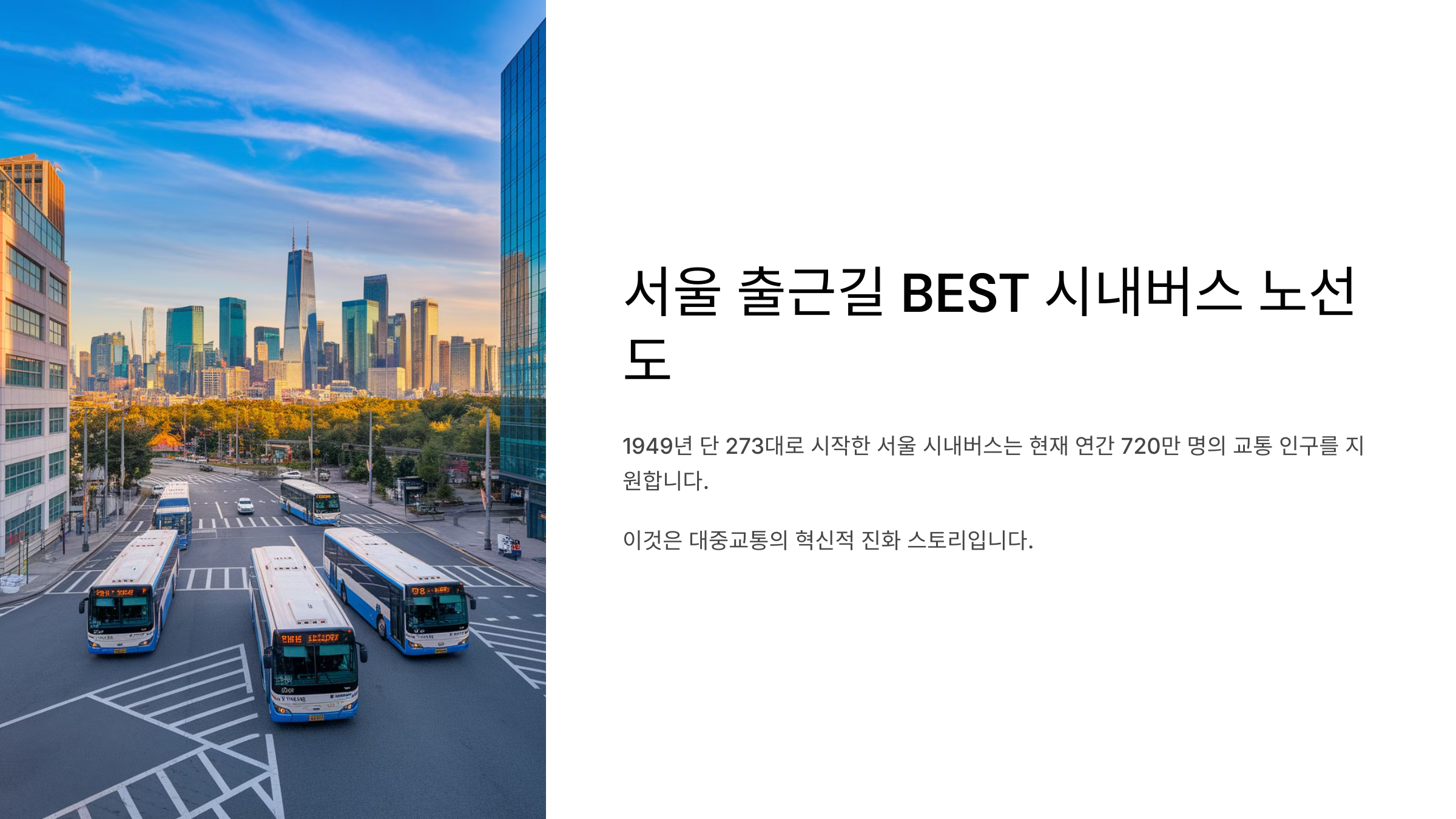 서울 출근길 BEST 시내버스 노선도