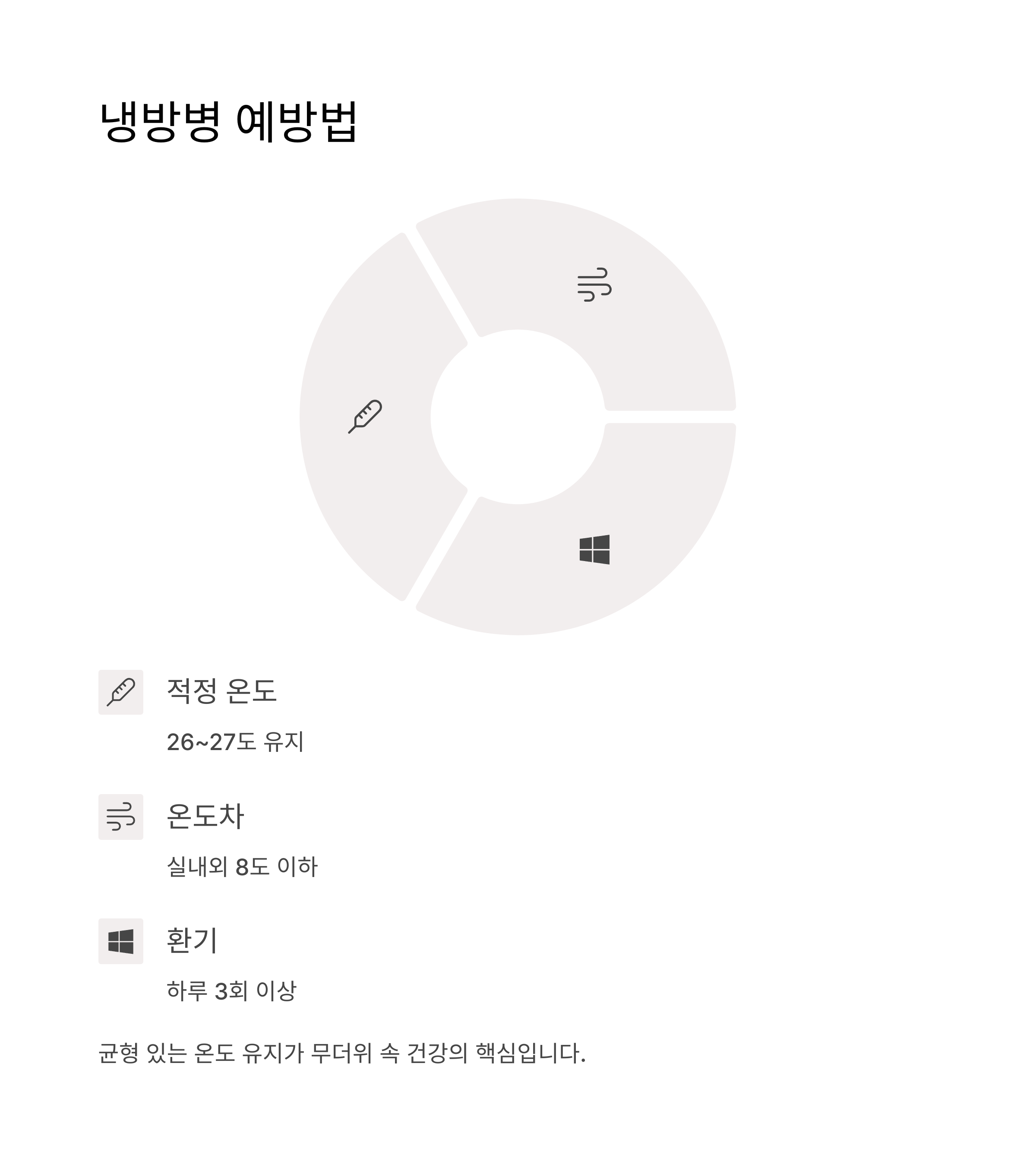 냉방병 얘방법
