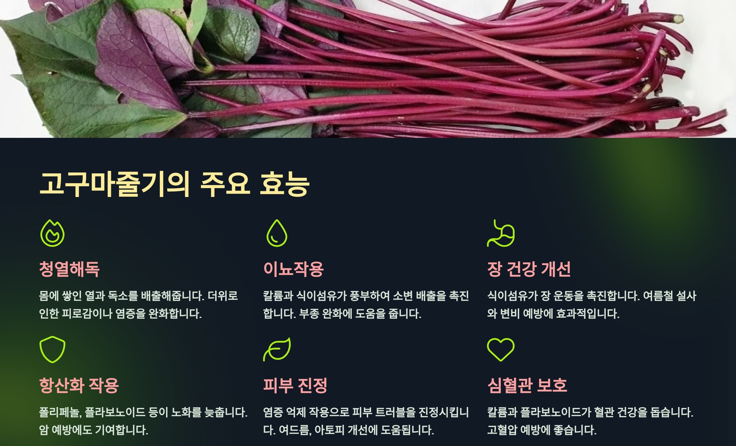 고구마줄기 효능