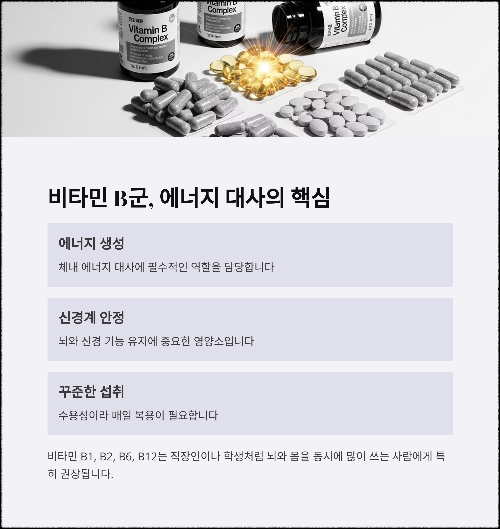 만성 피로 날리는 핵심 영양제 추천 리스트