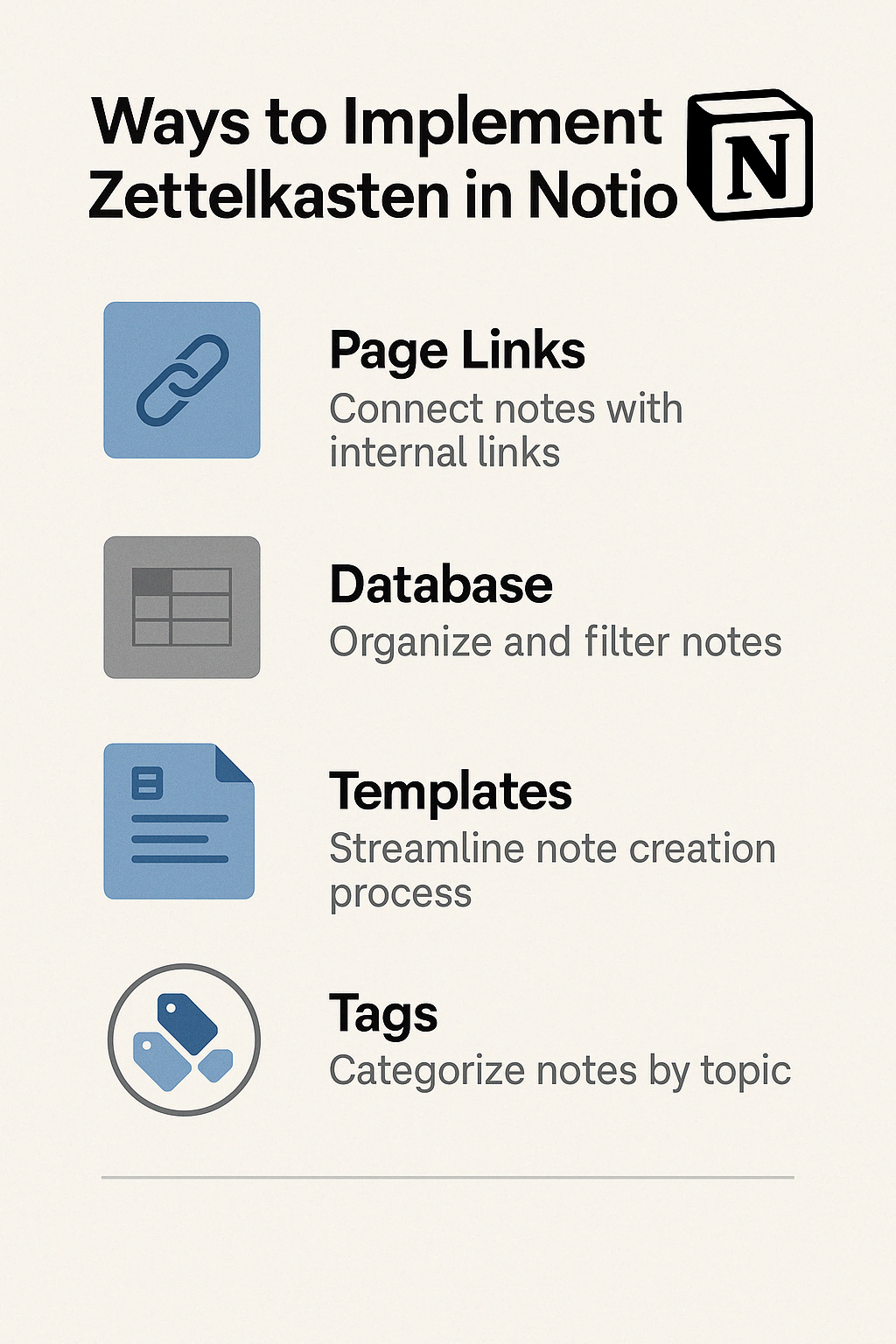 노션에서 Zettelkasten을 구현하는 다양한 방식