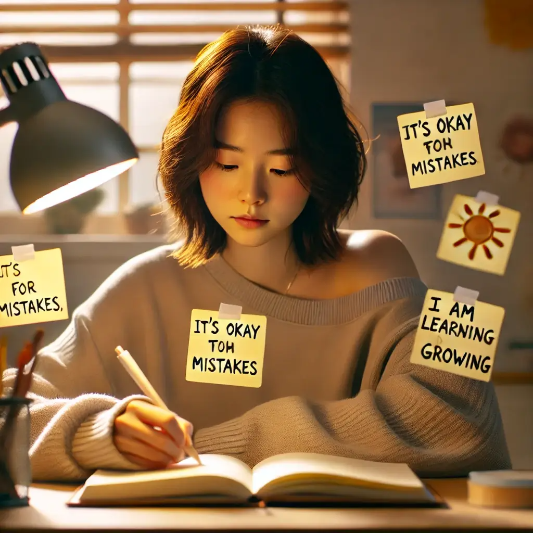 인지 재구성,증거 기반 사고 훈련,자기 자비,성장형 사고 방식,감정 일기 및 자기 관찰