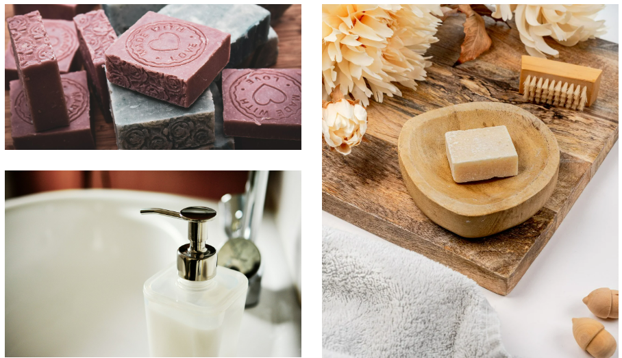 탈모 관련 삼프 및 린스 그리고 비누 관련 사진