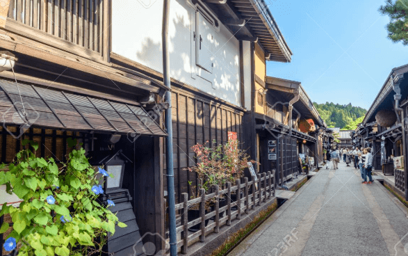다카야마 일본의 옛 마을 풍경