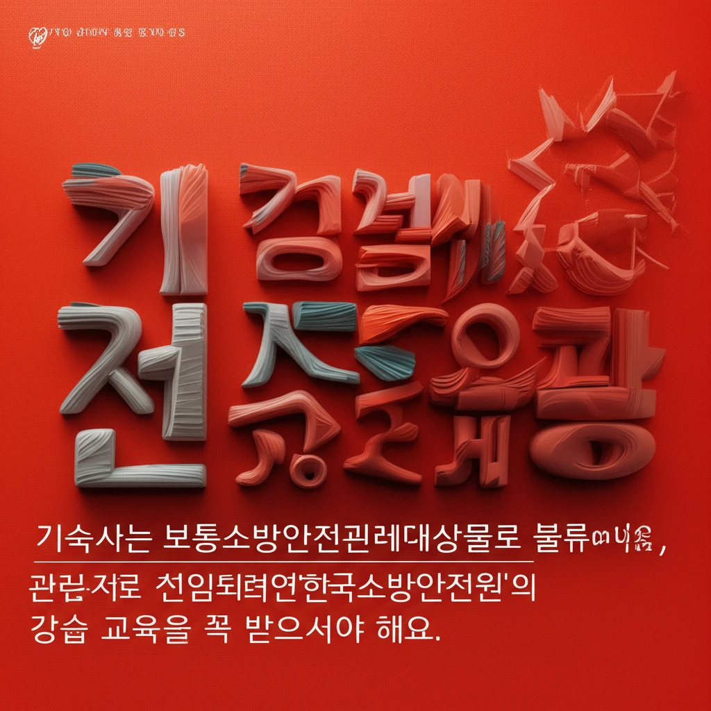 학교 기숙사 소방안전관리자 교육 신청..