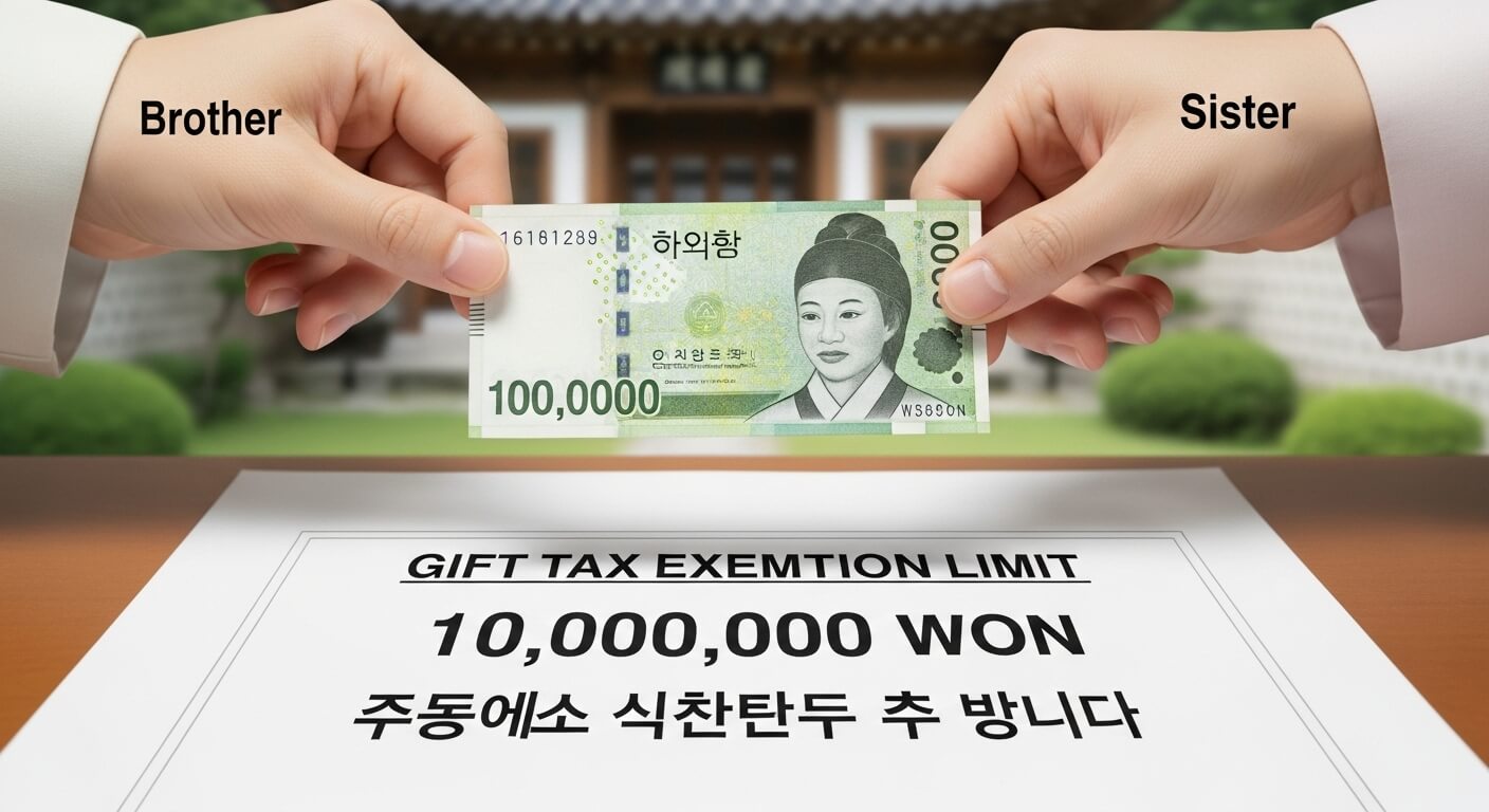 형제간 증여세 면제 한도액