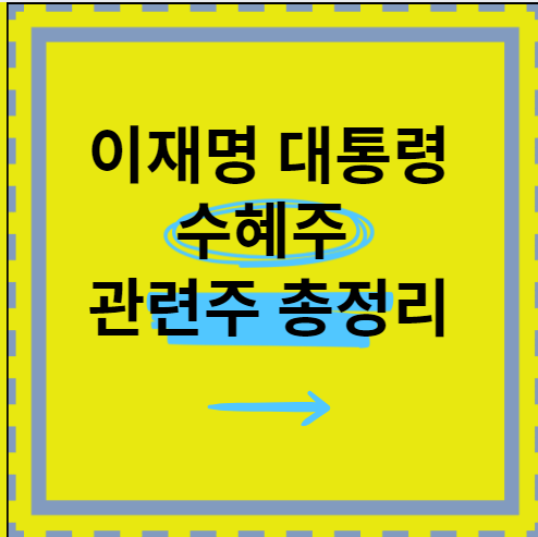 이재명 대통령 수혜주 관련주 총정리