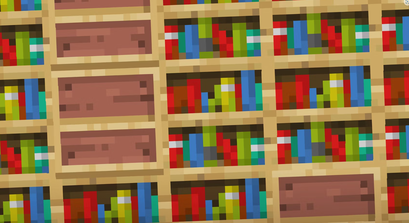 마인크래프트 책장 조합법, 얻는법