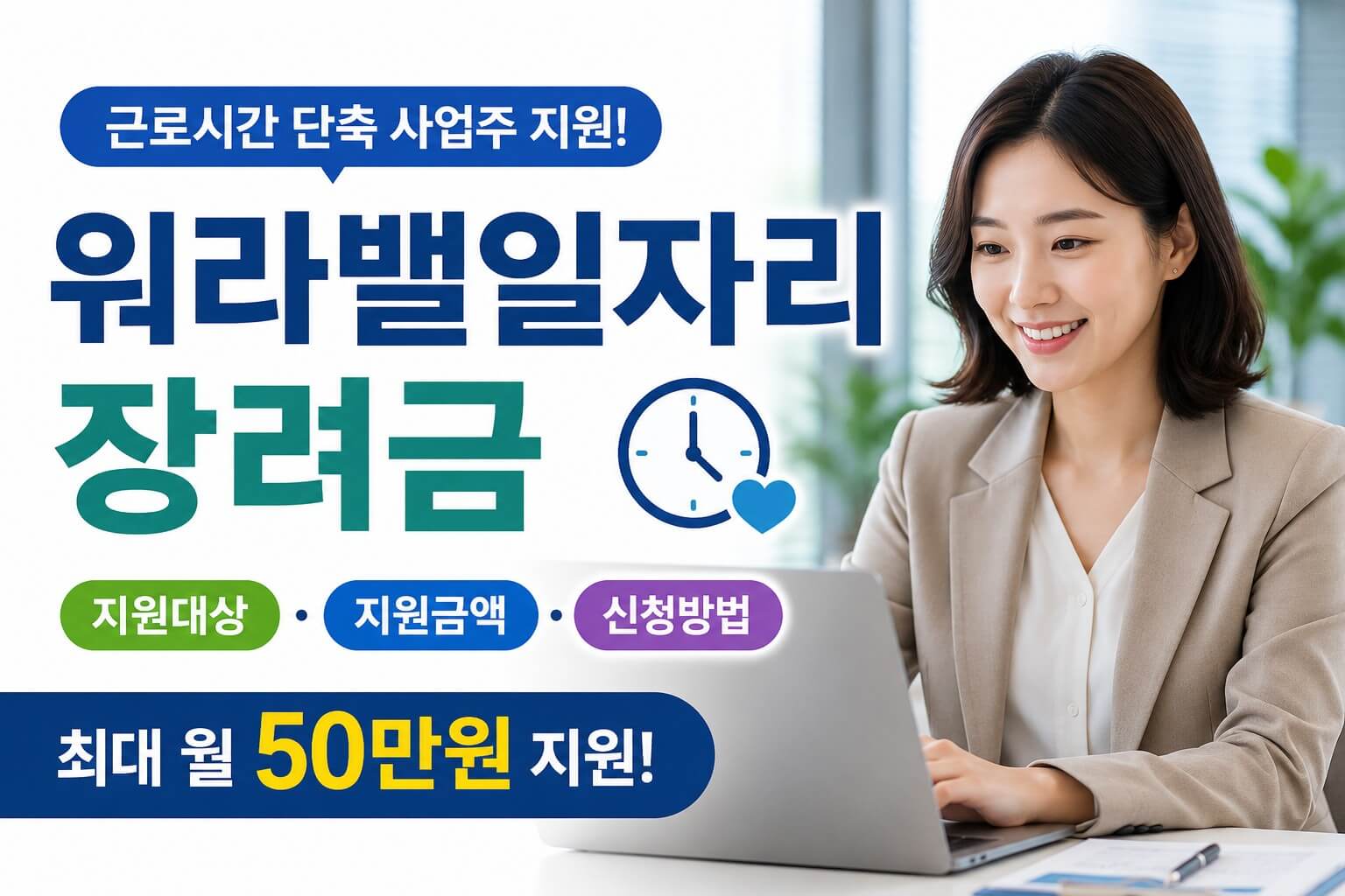 워라밸 일자리 장려금 설명 이미지