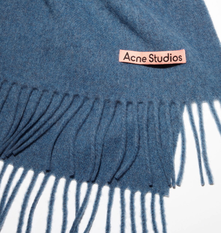 울 프린지 스카프 - 오션 블루 멜란지 사진4