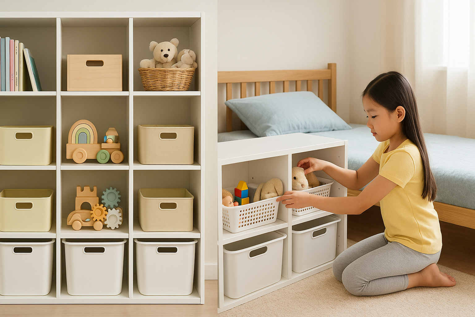 아이 방 사물함 정리