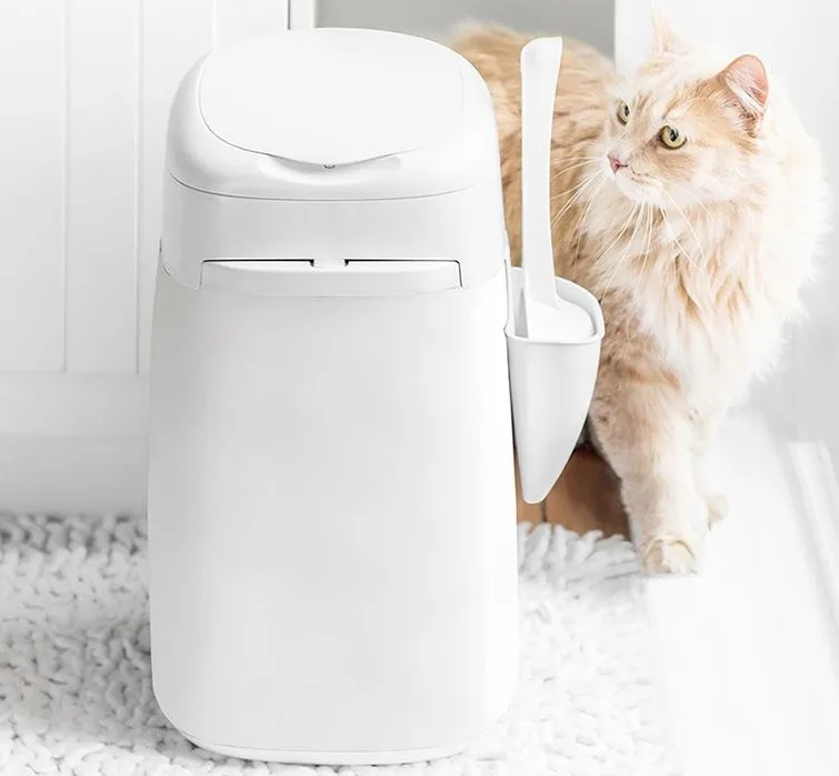 고양이-배변-쓰레기통-리터락커-외형-하얀색