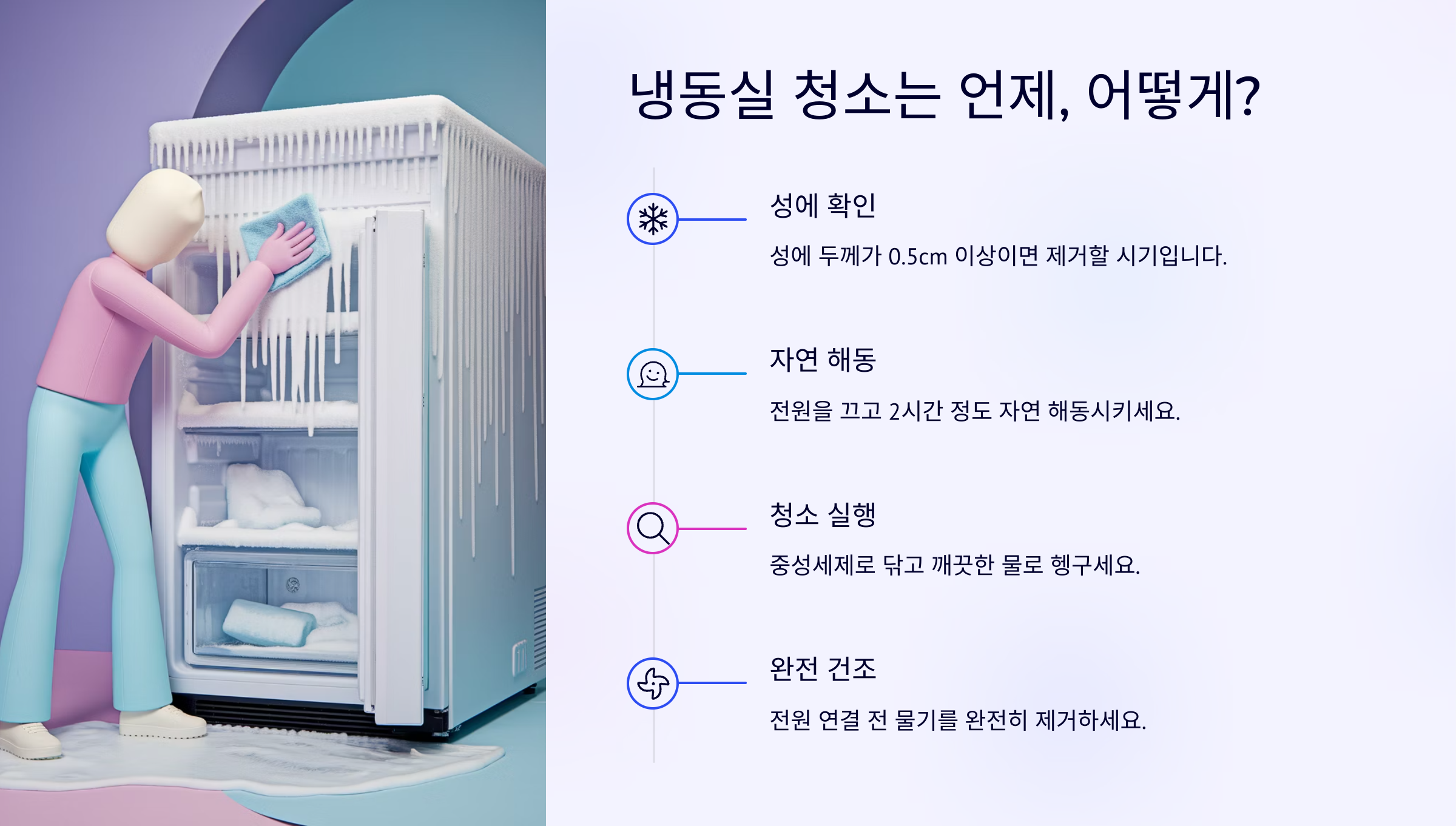 냉동실 청소는 언제, 어떻게?
