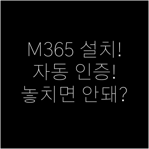 Microsoft 365 설치 파일 ..