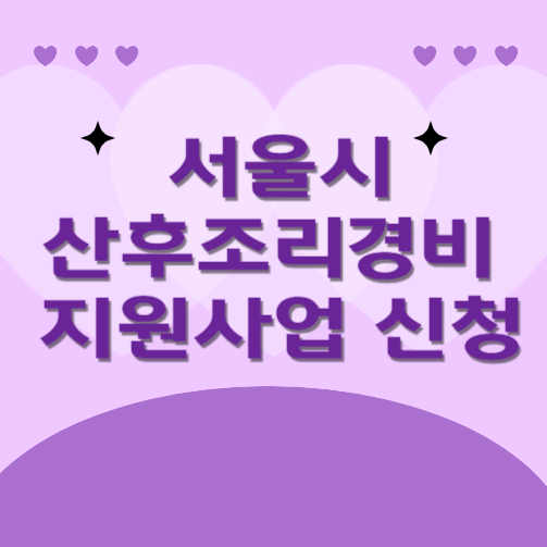 서울시산후조리경비지원