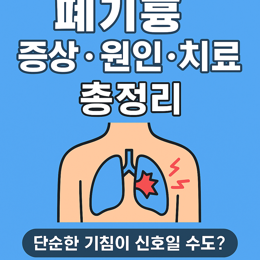 폐기흉 증상, 단순한 기침이 신호일 수도? 원인·치료법 총정리
