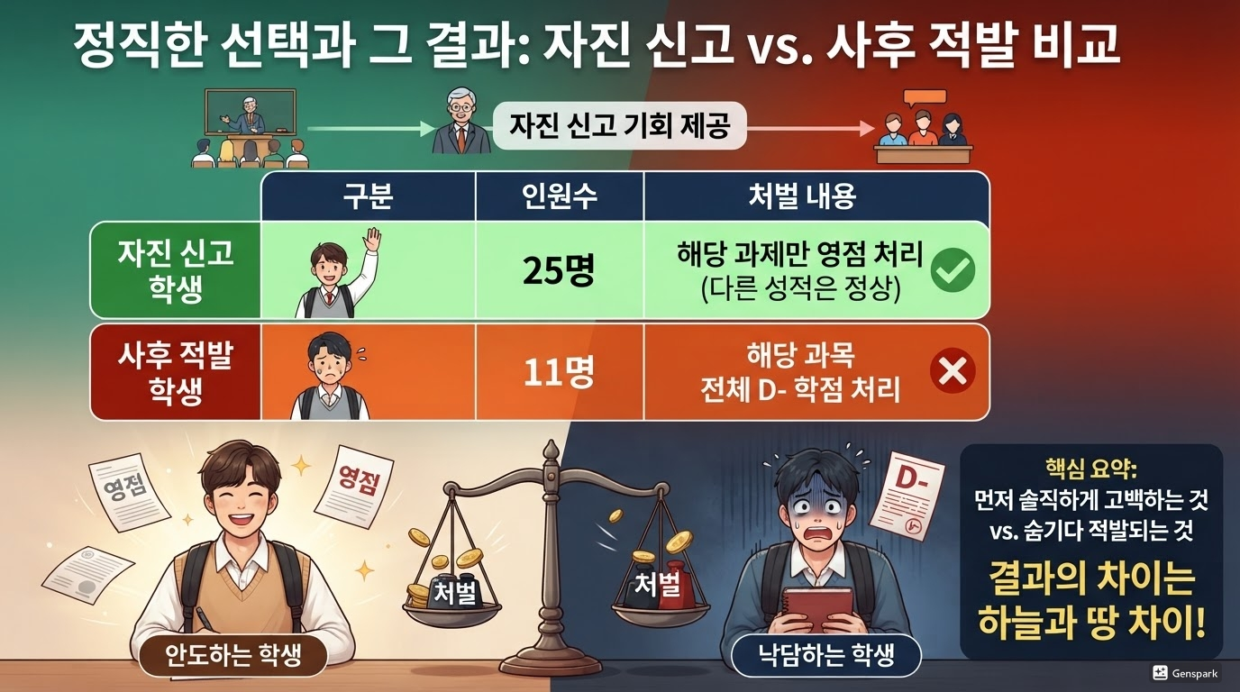 자진 신고 vs 뒤늦게 들킴 &mdash; 처벌은?