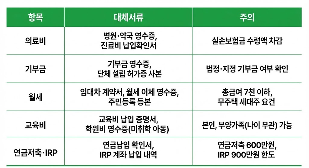간소화 누락 자료 수정요청/대체서류 제출 방법(마감 임박 대응)