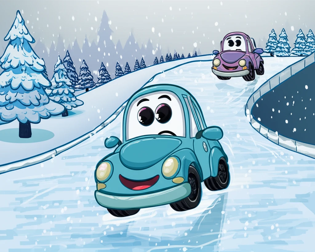 겨울철 빙판길 안전 제동 운전 초보 ..