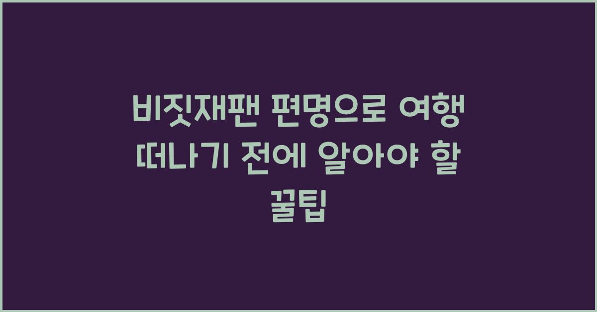 비짓재팬 편명
