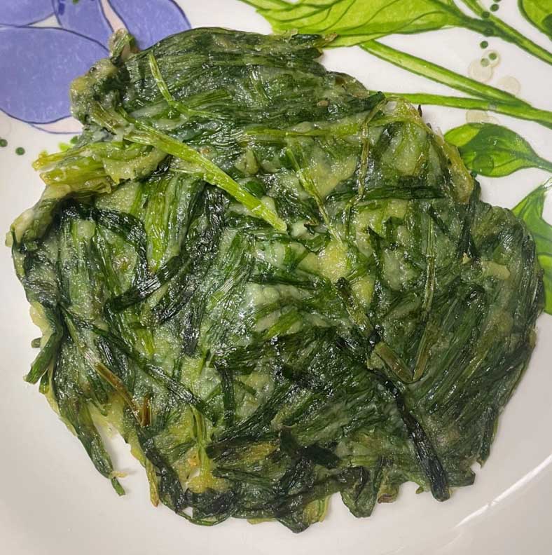 반죽에 따른 부추전