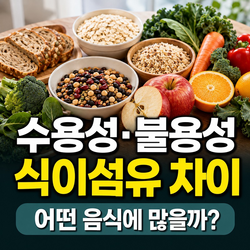 귀리와 콩, 과일, 채소, 통곡물 등 수용성과 불용성 식이섬유가 풍부한 음식
