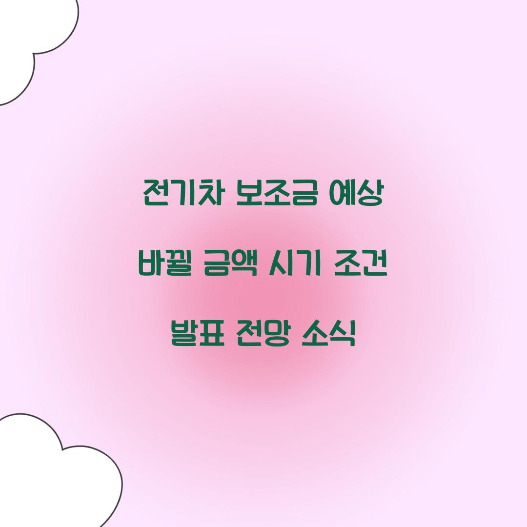 전기차 보조금 예상