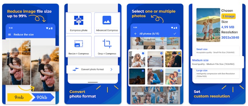 사진 크기 줄이기앱 기능