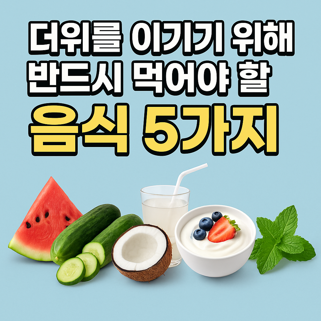 더위타파! 시원하게 여름 보내는 5대 음식