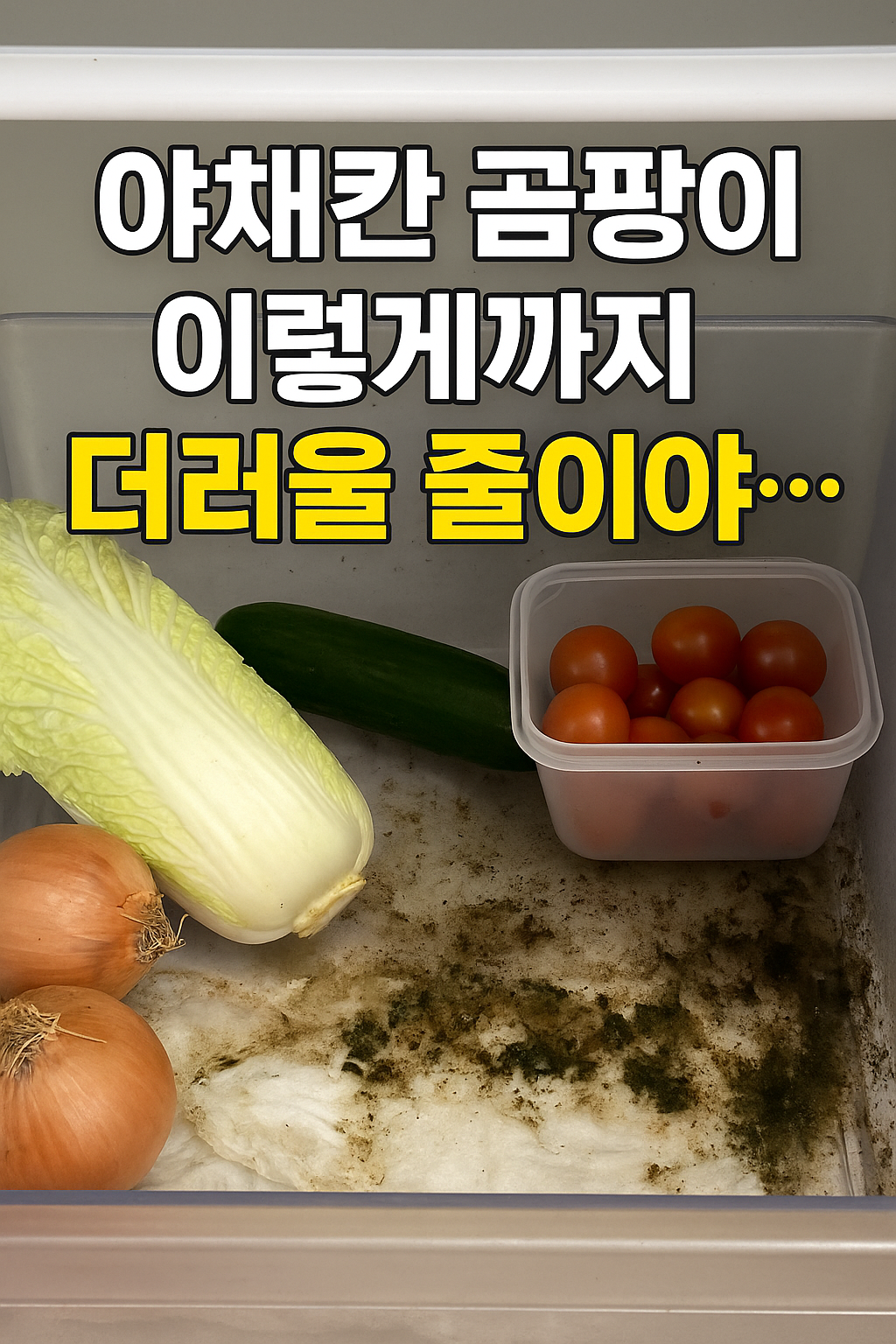 [찌든 때 없이 산다 29]📦 냉장고 야채칸 곰팡이&amp;이물질, 세제 없이 닦는 법