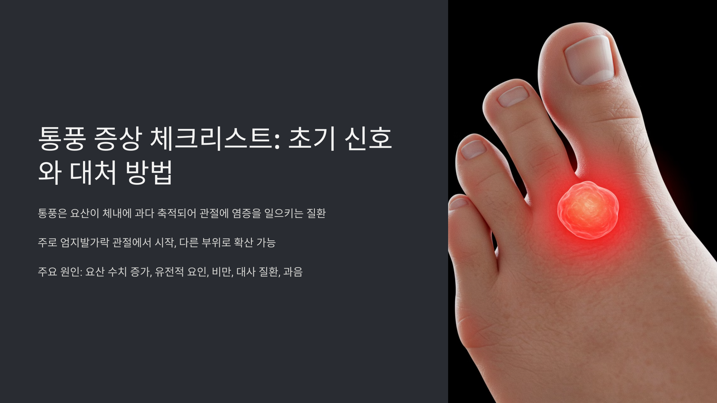 통풍 증상 체크리스트: 초기 신호와 대처 방법 관련 이미지