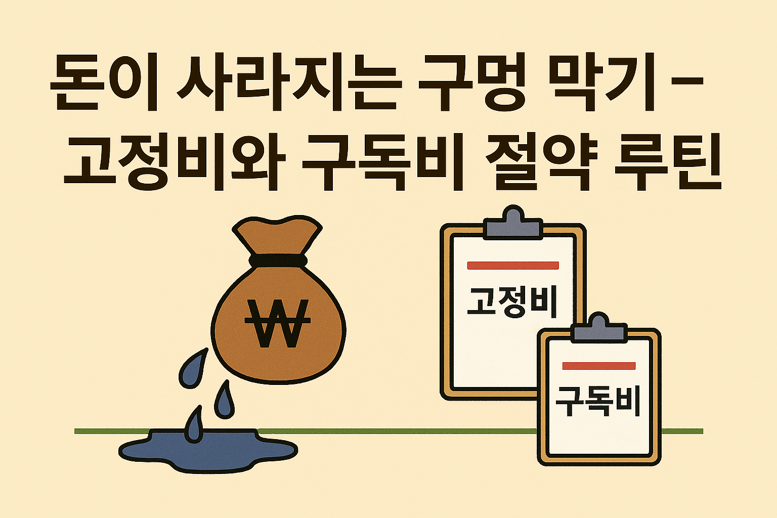 돈이 사라지는 구멍 막기 &ndash; 고정비와 구독비 절약 루틴