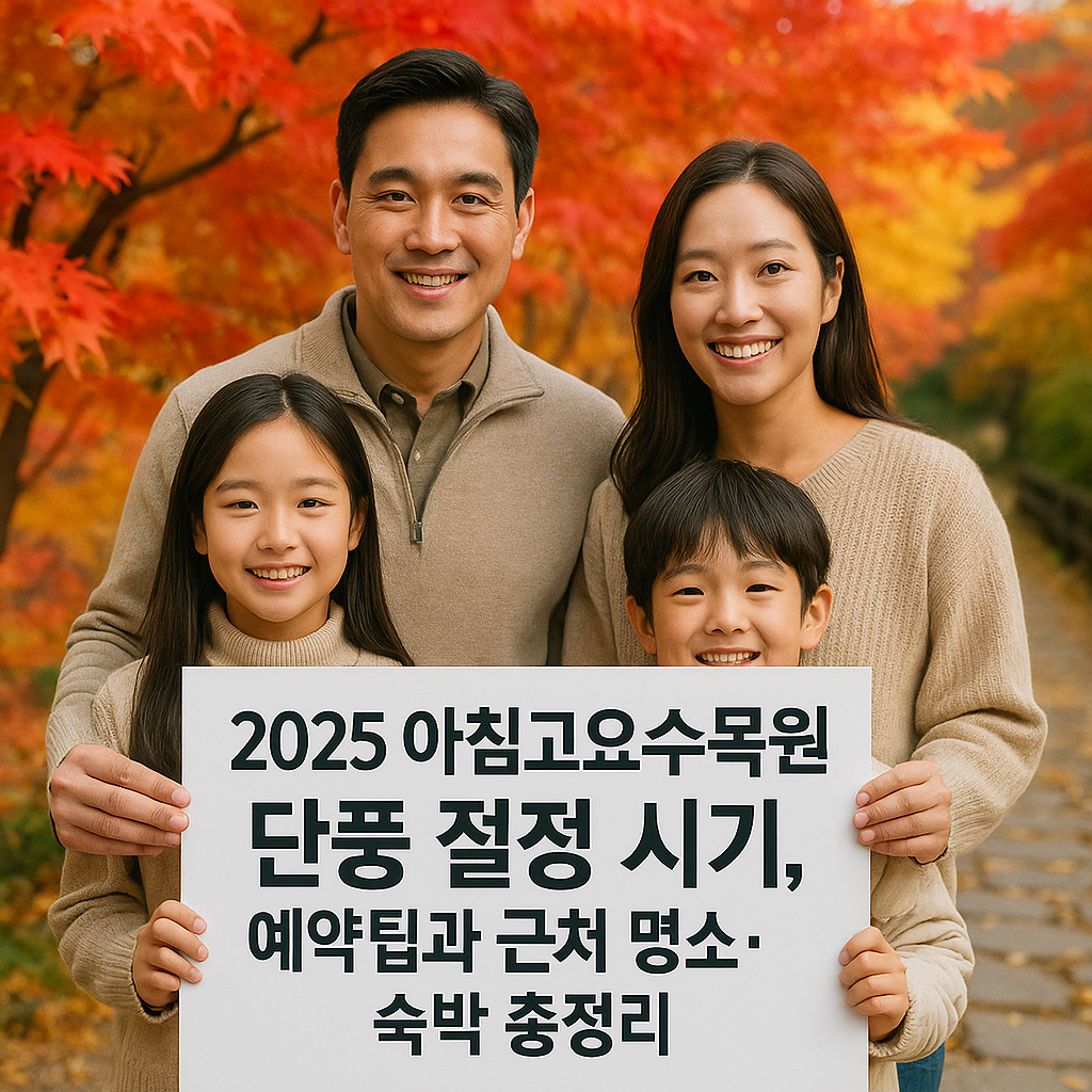 2025 아침고요수목원 단풍 절정 시기, 예약팁과 근처 명소·숙박 총정리 썸네일 이미지