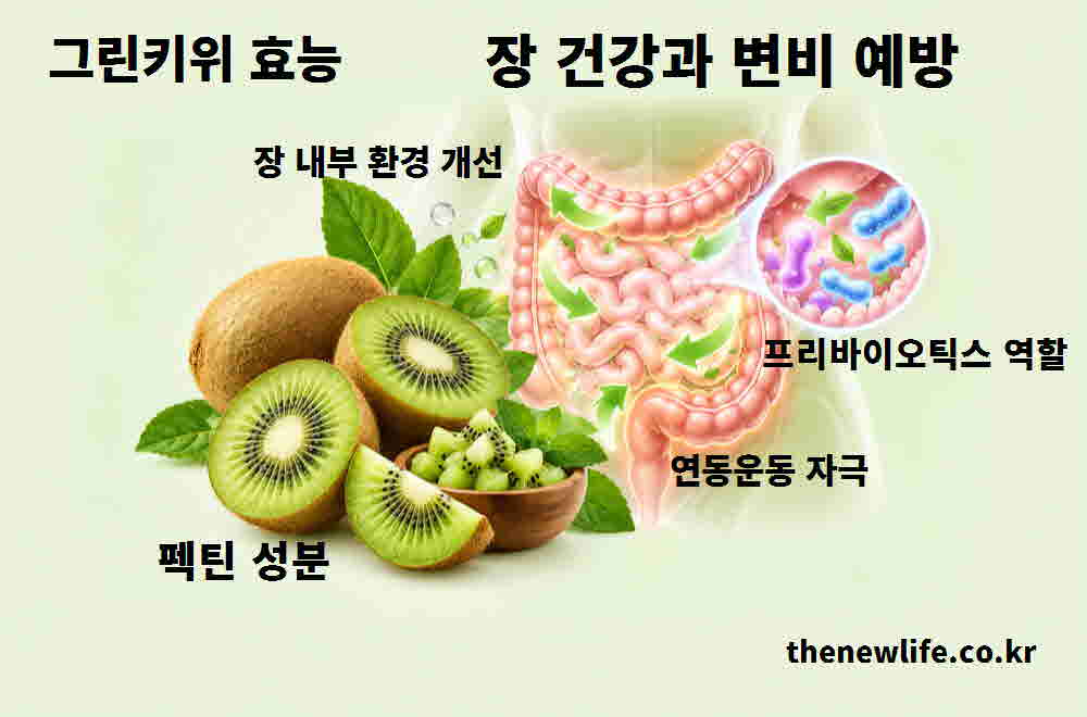 그린키위 효능 장 건강 변비 예방