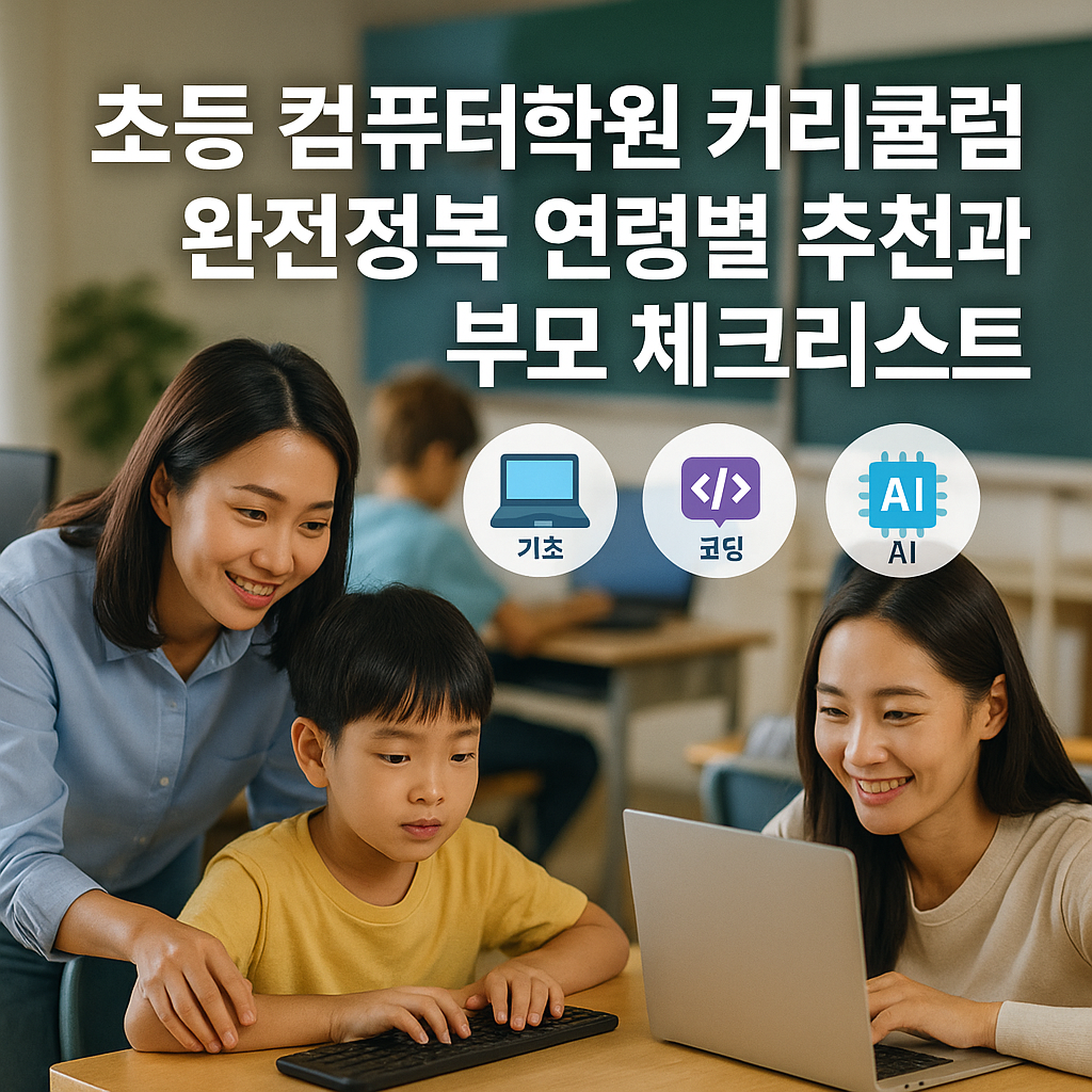 초등 컴퓨터학원 커리큘럼 완전정복 연령별 추천과 부모 체크리스트