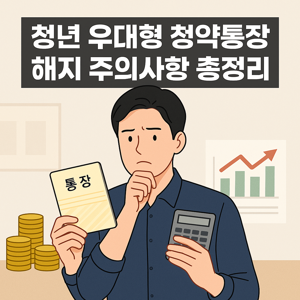 청년 우대형 청약통장 해지 주의사항 총정리