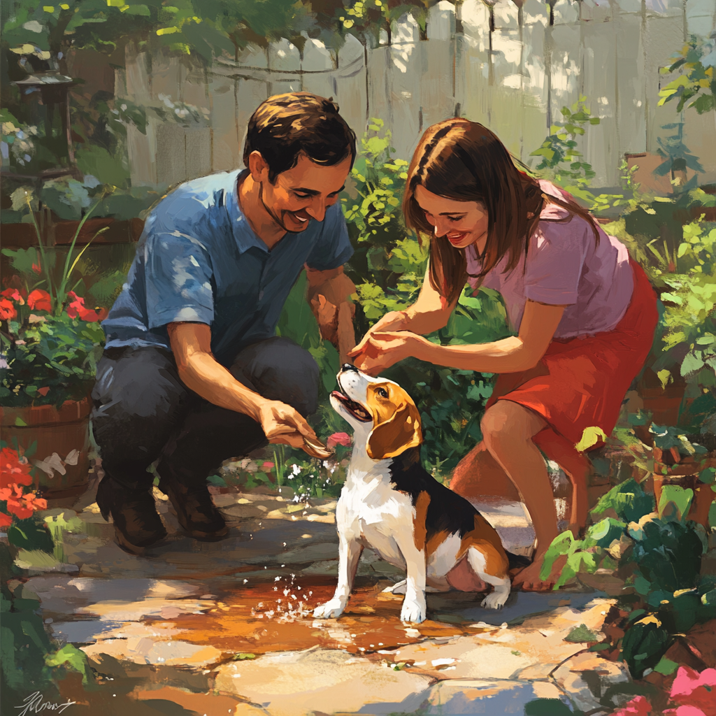 강아지와의 동반자 관계