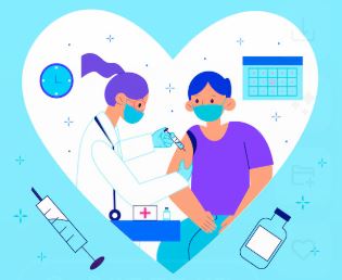 감기 예방접종 그림